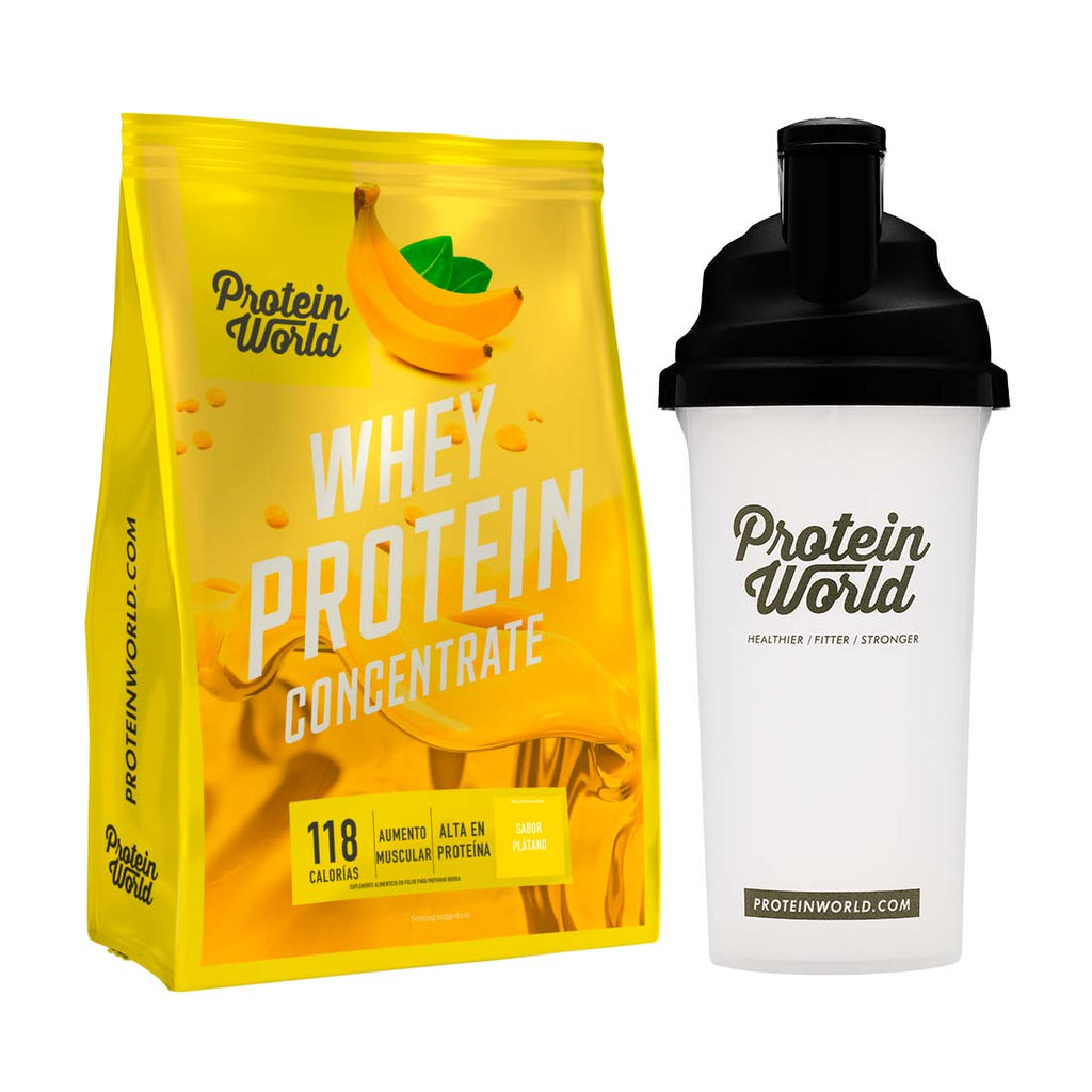 Whey Protein Concentrate: Banana - 900g + SHAKER GRATIS