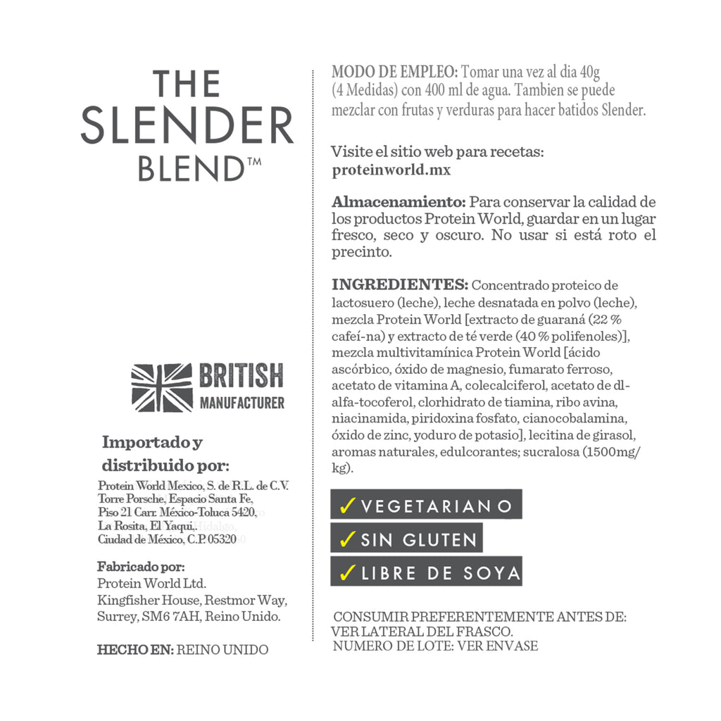 The Slender Blend: Fresa - 600G
